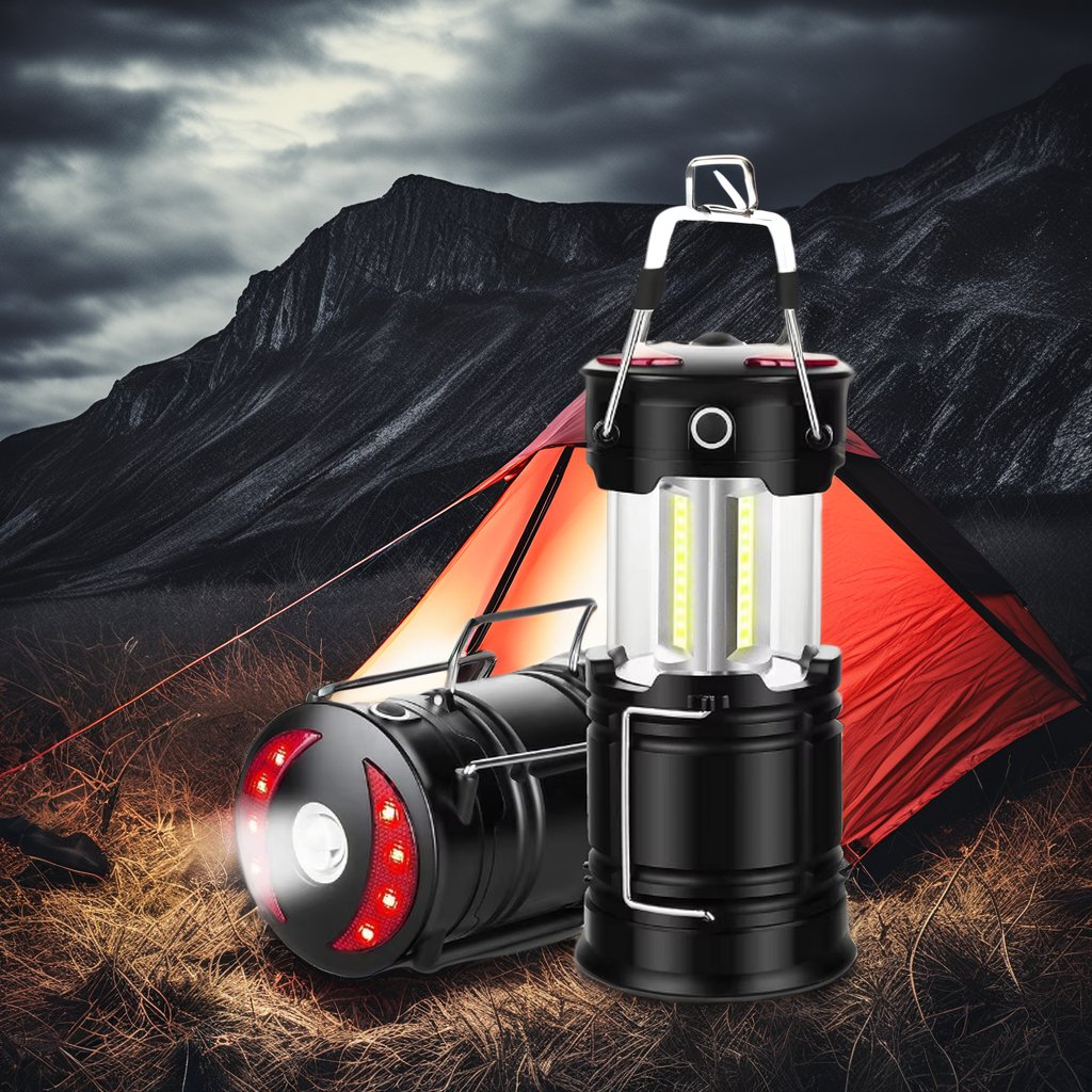 NB FAVOUR Portable 2-in-1 USB Rechargeable and Battery Powered LED Camp Lantern Outdoor Tent Lighting Camping Accessories