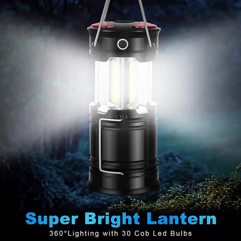 NB FAVOUR Portable 2-in-1 USB Rechargeable and Battery Powered LED Camp Lantern Outdoor Tent Lighting Camping Accessories