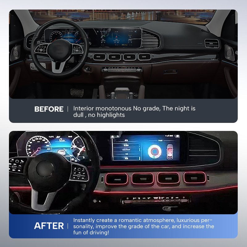 "CARDI" Car Interior Accessories AC Vent For Mercedes Benz GLE/GLS W167 Interior Accessory With Atmosphere Light Retrofit