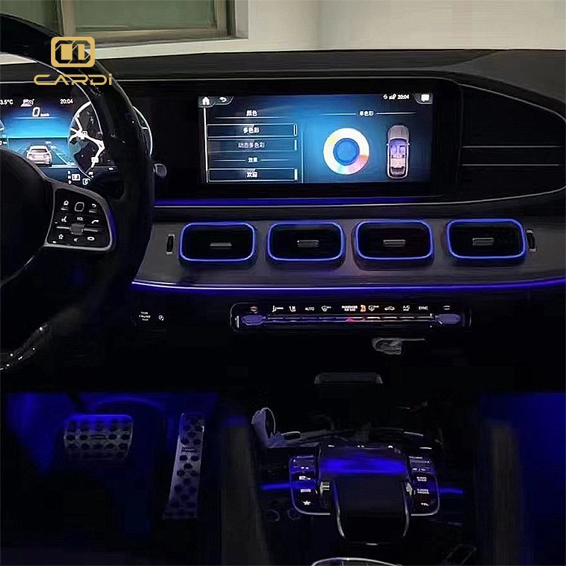 "CARDI" Car Interior Accessories AC Vent For Mercedes Benz GLE/GLS W167 Interior Accessory With Atmosphere Light Retrofit