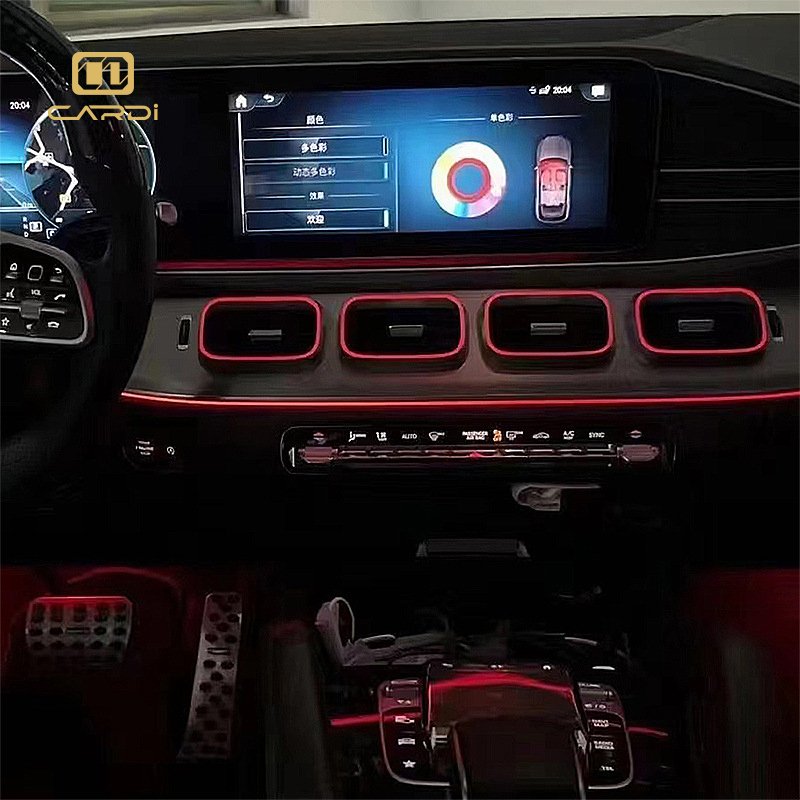 "CARDI" Car Interior Accessories AC Vent For Mercedes Benz GLE/GLS W167 Interior Accessory With Atmosphere Light Retrofit