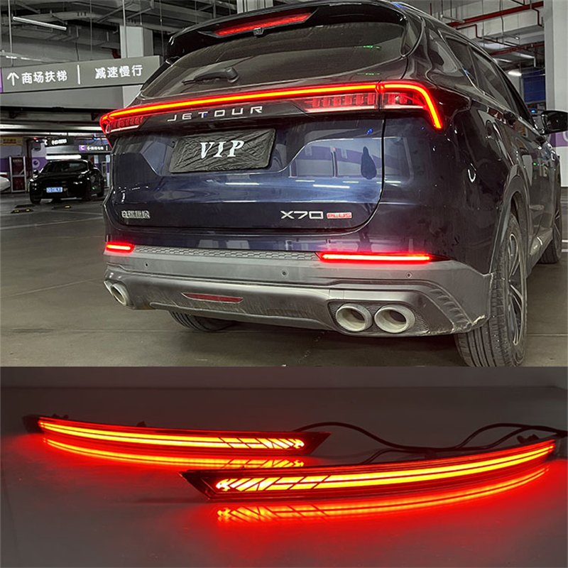Hot Selling LED Rear Bumper Reflector light For Jetour X70 PLUS 2021 2022 2023 2024 Brake Lamp warning turn signals fog lights
