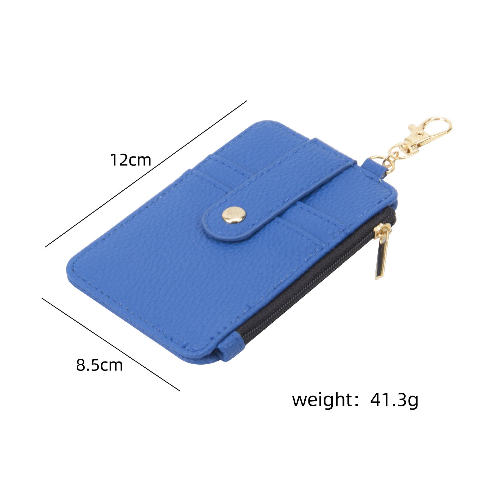 Key Chain Id Credit Card Holder Keychain Wallet New Design Pu Leather for Women Zinc Alloy Polybag Light Keychain 20 Sets 50g