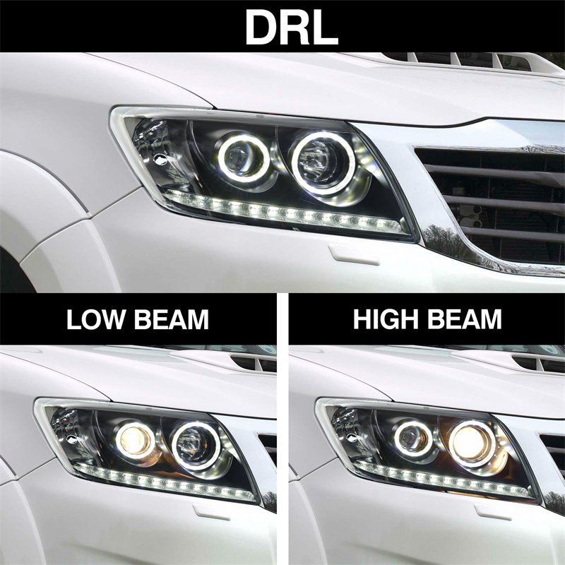 car led Headlight for TOYOTA Hilux Vigo 2011 2012 2013 2014 Angel Eyes LED Projector Head light High Beam Turn Signal Lamp