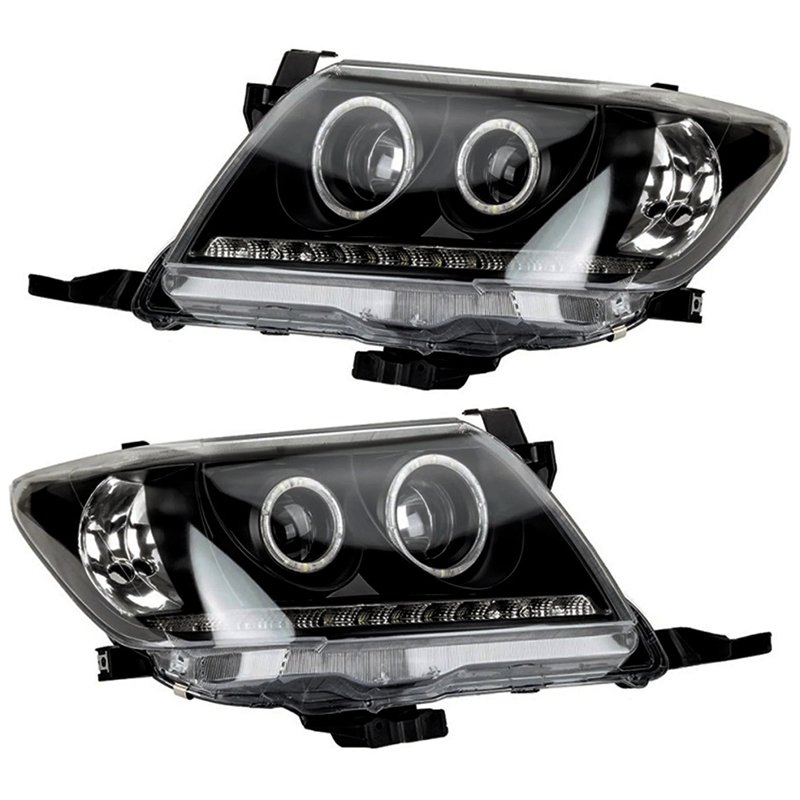 car led Headlight for TOYOTA Hilux Vigo 2011 2012 2013 2014 Angel Eyes LED Projector Head light High Beam Turn Signal Lamp