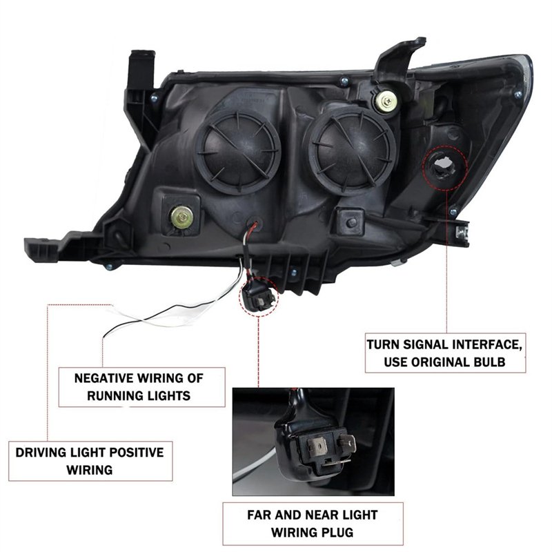 car led Headlight for TOYOTA Hilux Vigo 2011 2012 2013 2014 Angel Eyes LED Projector Head light High Beam Turn Signal Lamp