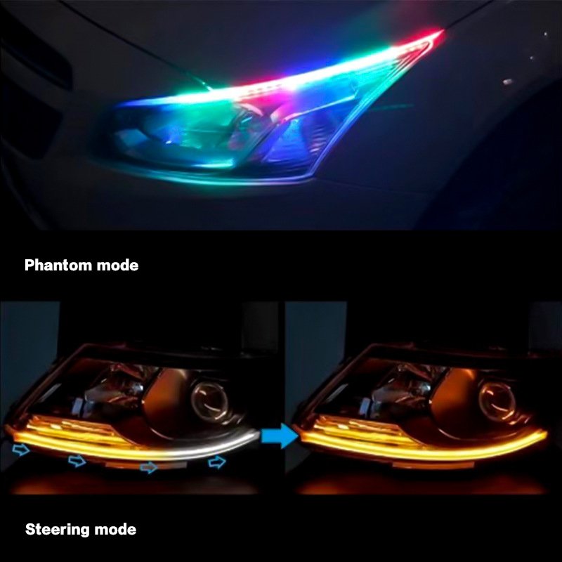 Auto Accessories Streaming daytime running lights Running water turn signal Multifunctional car daytime running lights