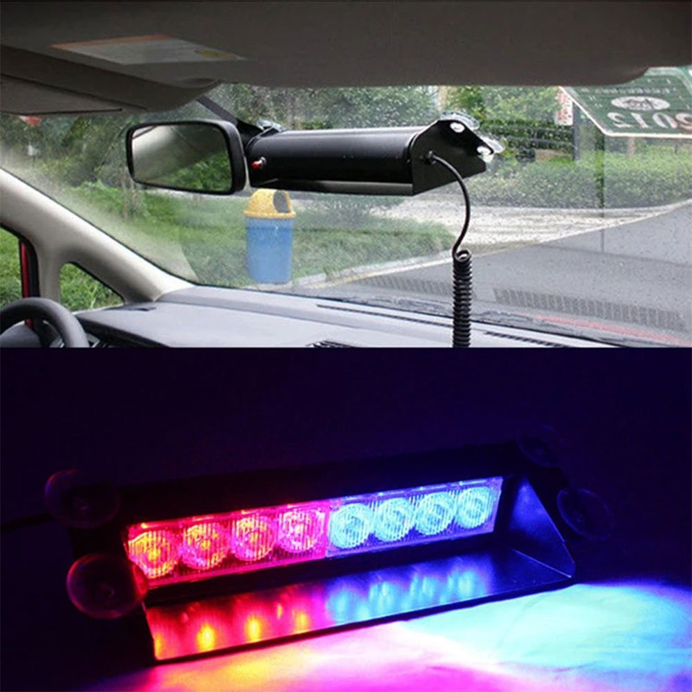 Car LED Strobe Light Red/blue Yellow/white / Signal Lamps Flash Dash Emergency Flashing Windshield Warning Light 12V Universal