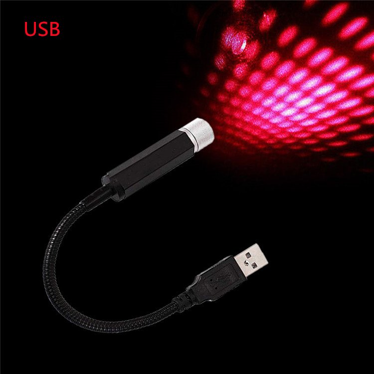 LED Starry Laser Atmosphere Ambient Projector Lights Adjustable Night Lights USB Auto Decor Lamp Car Roof Star Light