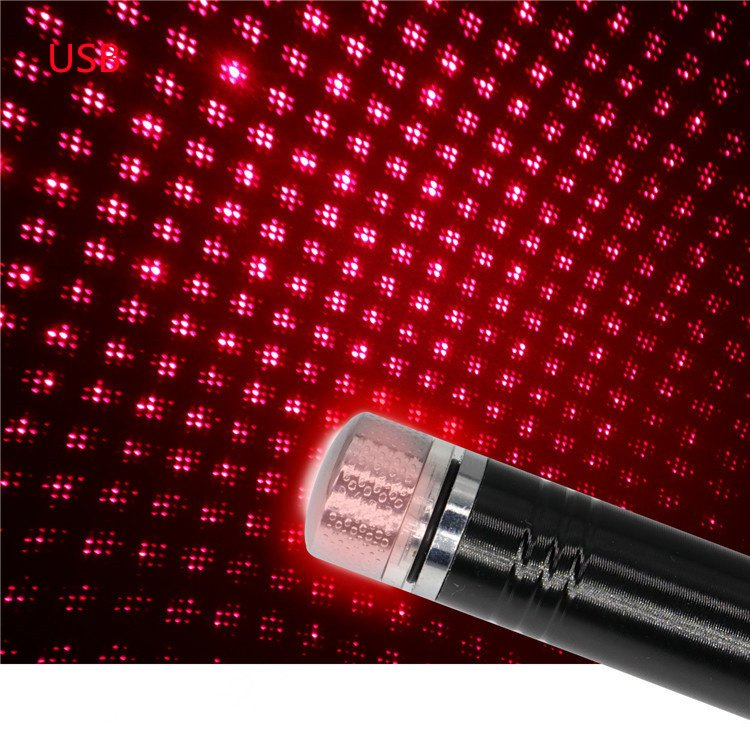 LED Starry Laser Atmosphere Ambient Projector Lights Adjustable Night Lights USB Auto Decor Lamp Car Roof Star Light