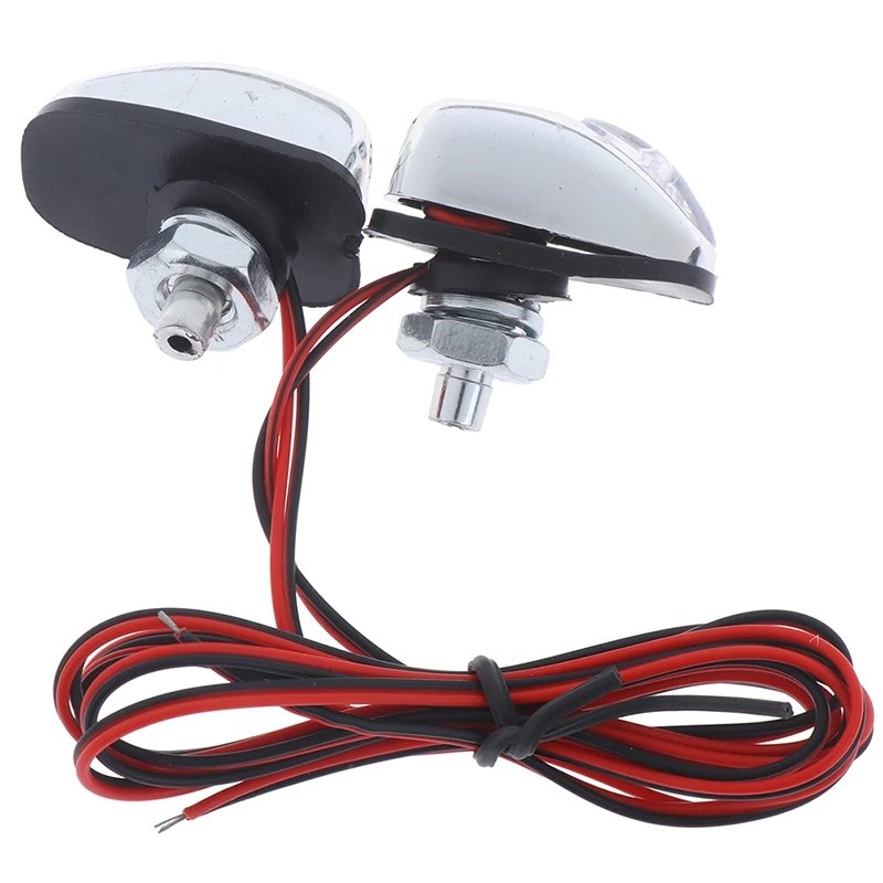 pair Car Wiper Washer Eyes Spout Windshield Water Jet Spray Nozzle Led Light Spray Nozzle Spout Wiper Washer Car Light