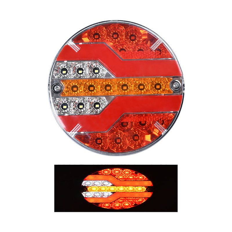 Car additional lighting red yellow white dynamic flashing safety working signal warning light LED12V24V truck rear light common