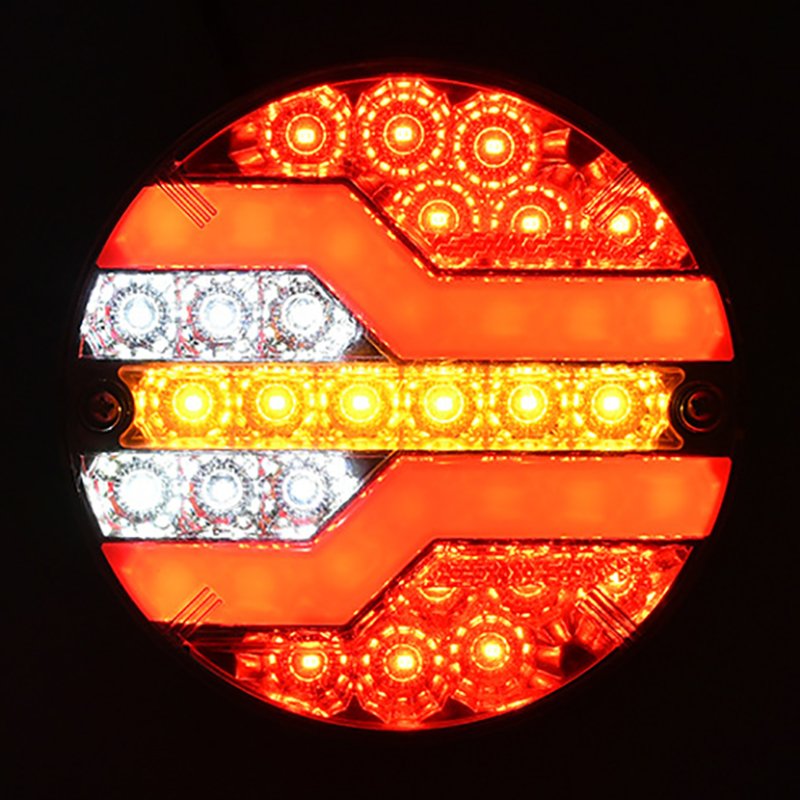 Car additional lighting red yellow white dynamic flashing safety working signal warning light LED12V24V truck rear light common