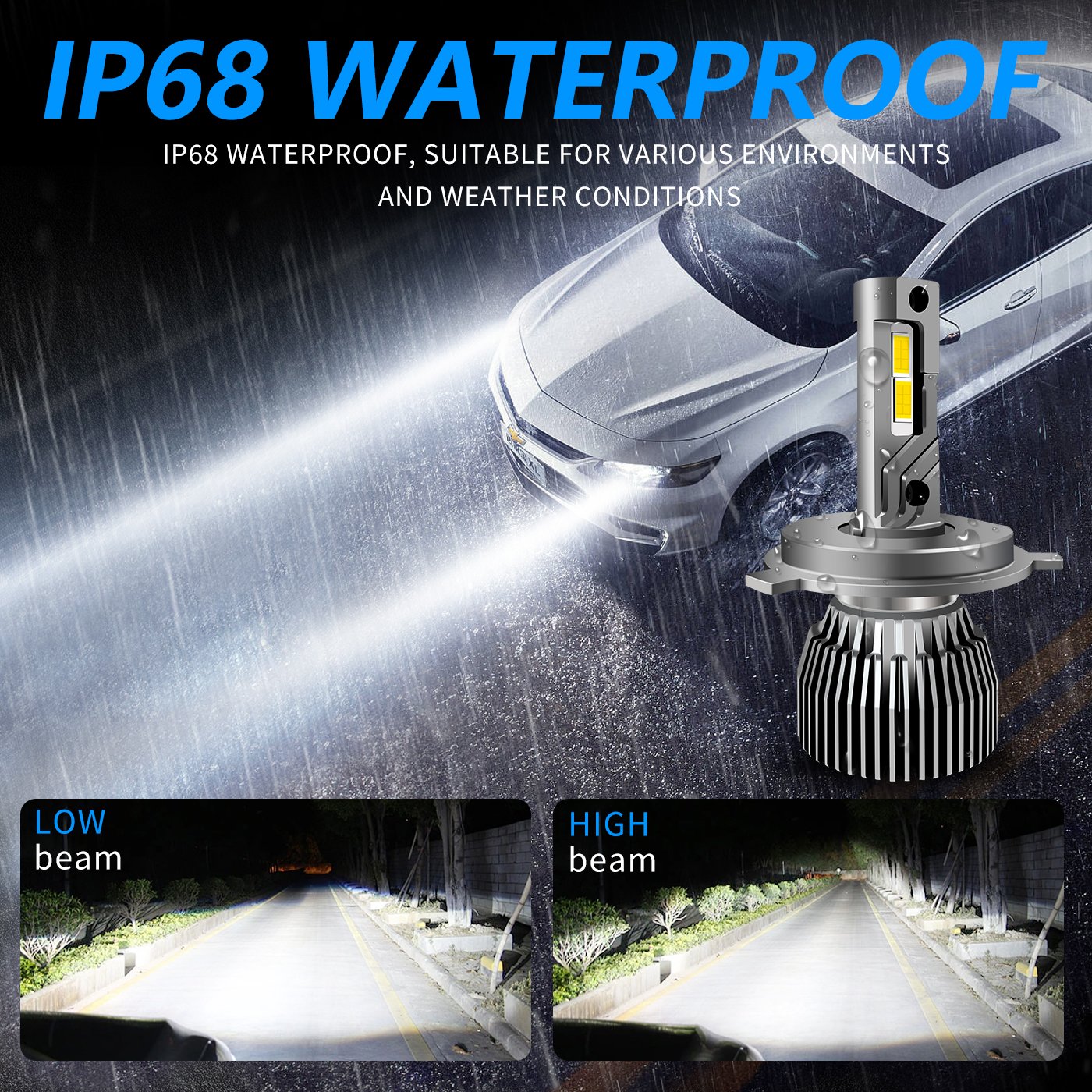 Auto Lighting System 4300K Led Headlights Bulb 9005 9006 H1 H4 H7 H11 9012 Canbus Led Car Lights Headlamp Bulbs