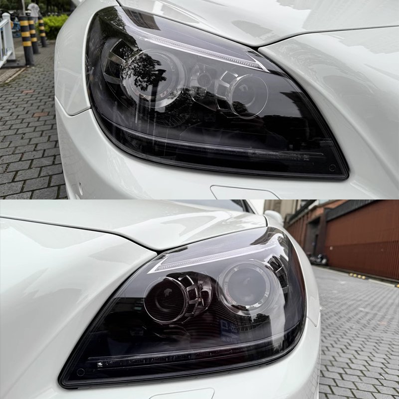 Factory Wholesale Anti-glare Car Headlight Film Dark Black Adhesive Vinyl Car Stickers TPU ppf Headlight film