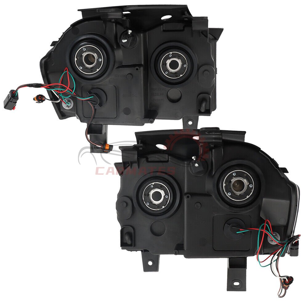 Headlights Fit For 2008-2010 Jeep Grand Cherokee Halogen Black headlamp CH2518131 55157482AE 55157483AE