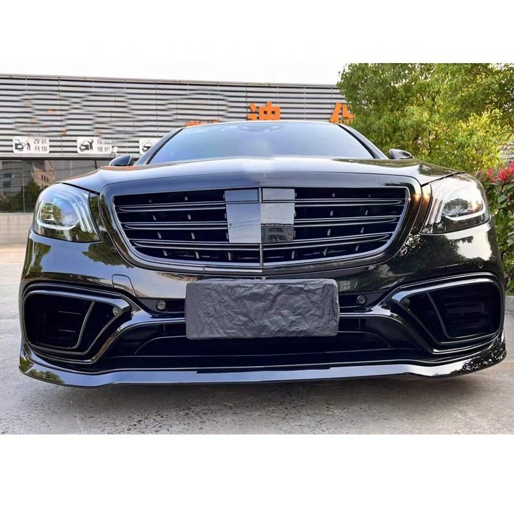 Car Accessories S63 Style+B700 Bady Kit Frony Rear Bumper Headlight Tail Lights Body Kits For Mercedes Benz W222 2014-2018