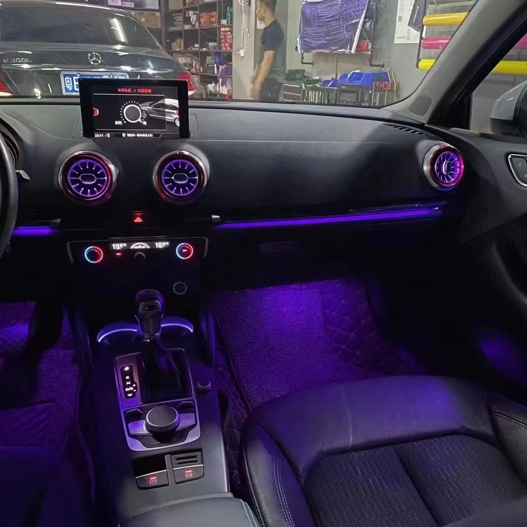 64 Color Neon Lights For Car Interior Accessories Suitable For Audi A3/S3/V8 LED Lights Of Car Ambient Lighting
