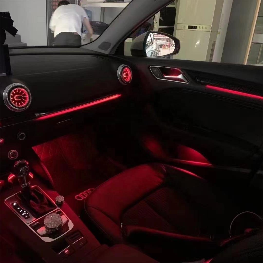 64 Color Neon Lights For Car Interior Accessories Suitable For Audi A3/S3/V8 LED Lights Of Car Ambient Lighting
