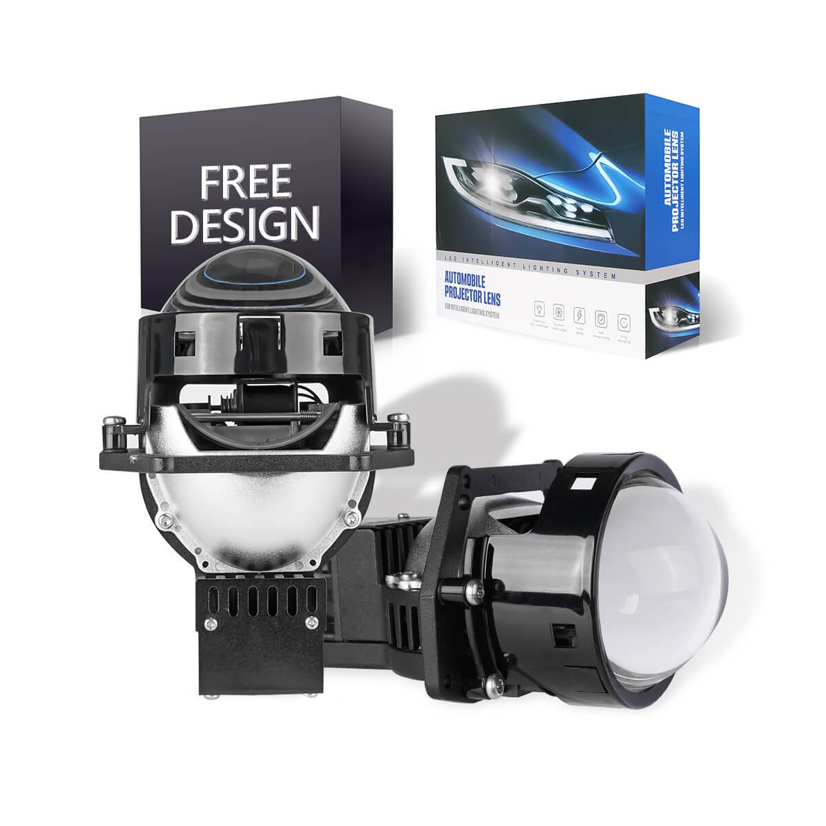 Professional New Arrivals Ultra Bright Bi Laser Projector Lens 3.0 Light High Power 12000lm Bi Led projector For Car