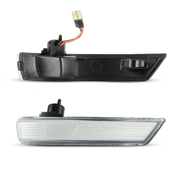2Pcs Amber Sequential Flashing Reflector Lamps LED Side Mirror Turn Signal Light For Ford Focus 2008-2016
