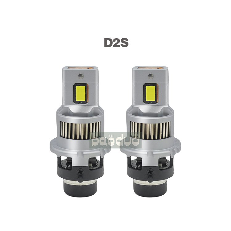 BAODUO New D4S LED Headlights Bulbs Tube 30pcs CSP Chip Mini 35W/PC Replaceable Kit Xeon LED Finned Large Copper Car Lights 70W