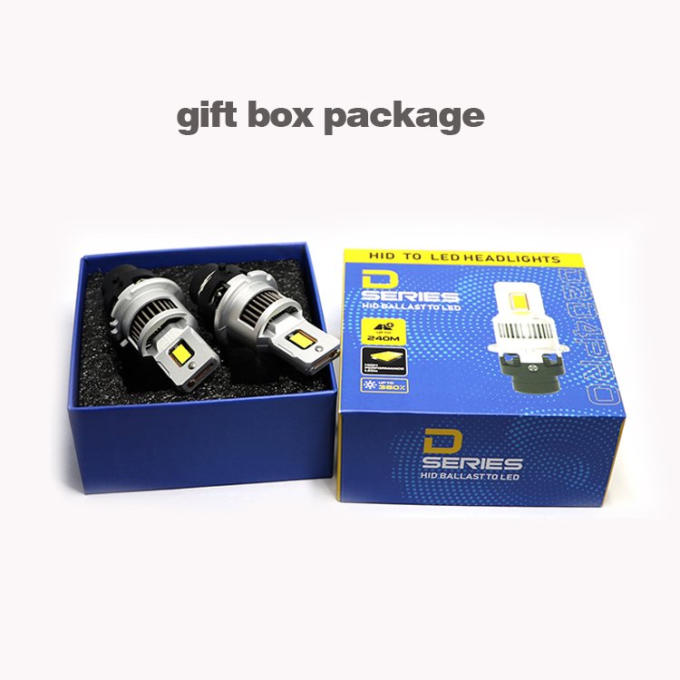 BAODUO New D4S LED Headlights Bulbs Tube 30pcs CSP Chip Mini 35W/PC Replaceable Kit Xeon LED Finned Large Copper Car Lights 70W