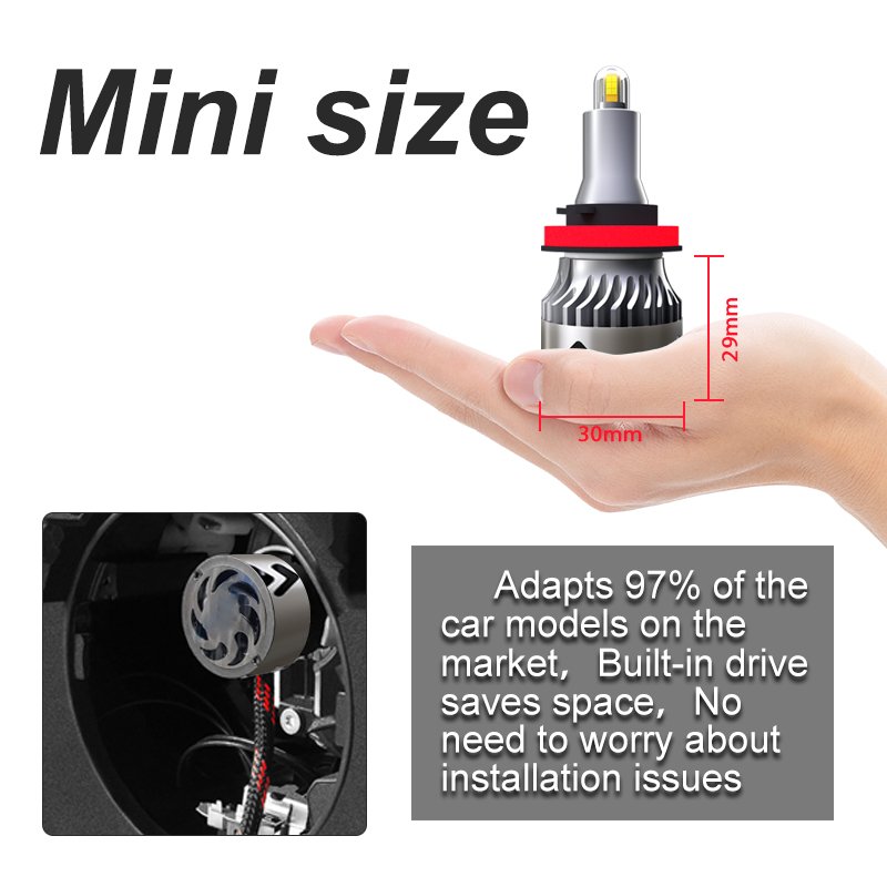 Roadsun 4 Sides 100w Led Headlight Bulb 9005 9006 HB4 HB3 H1 H7 Led Canbus Custom Headlights for Cars