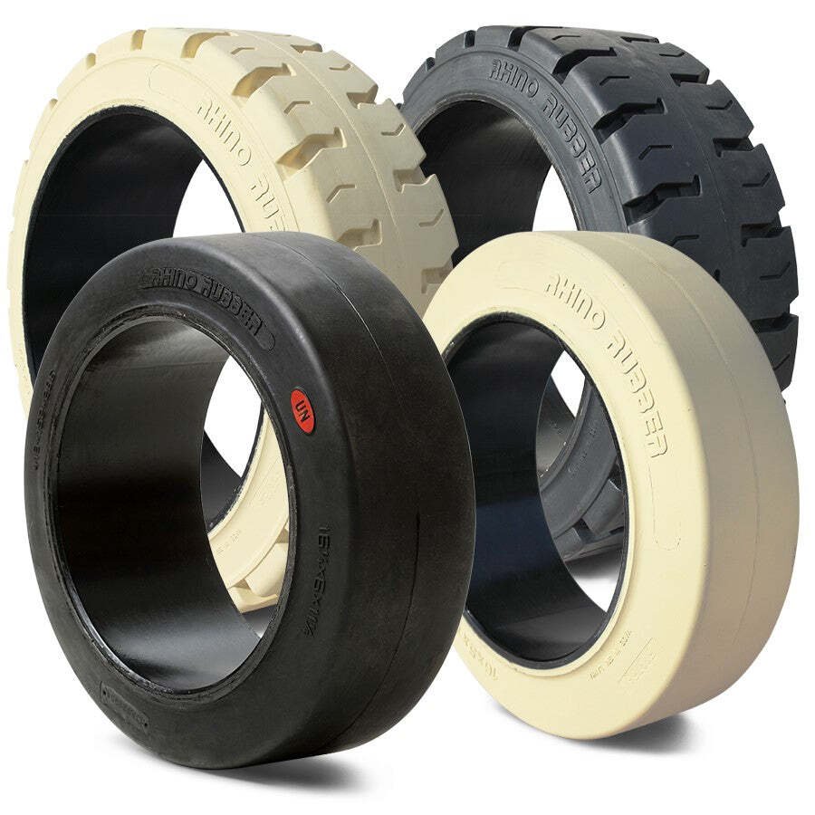 Anygo Brand 12.00-20 Xz06 Solid Tire with Rim for Terex Mhl340 etc Material Handler Equipment, Heavy Duty Forklift Tire