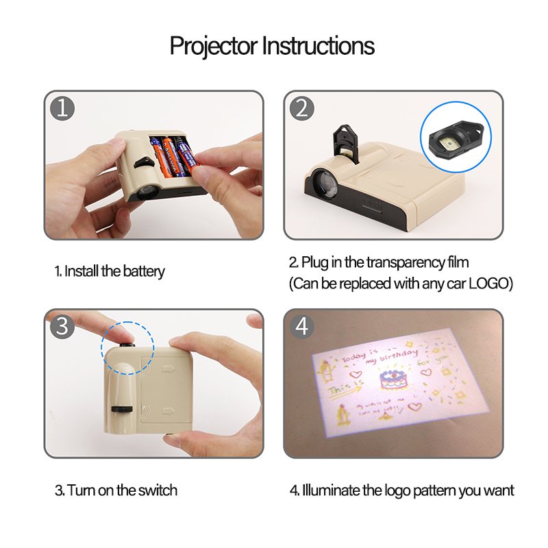 Wireless Car Door Logo Projector Custom Logo Decor Light LED Welcome Laser Projector Lamp Ghost Shadow Logo Light Accessories