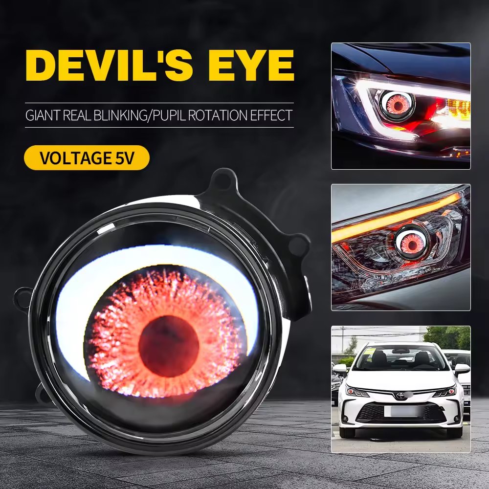 car accessories universal car devil eyes 4/8models for option Vivid and realistic live demon eyes auto headlight