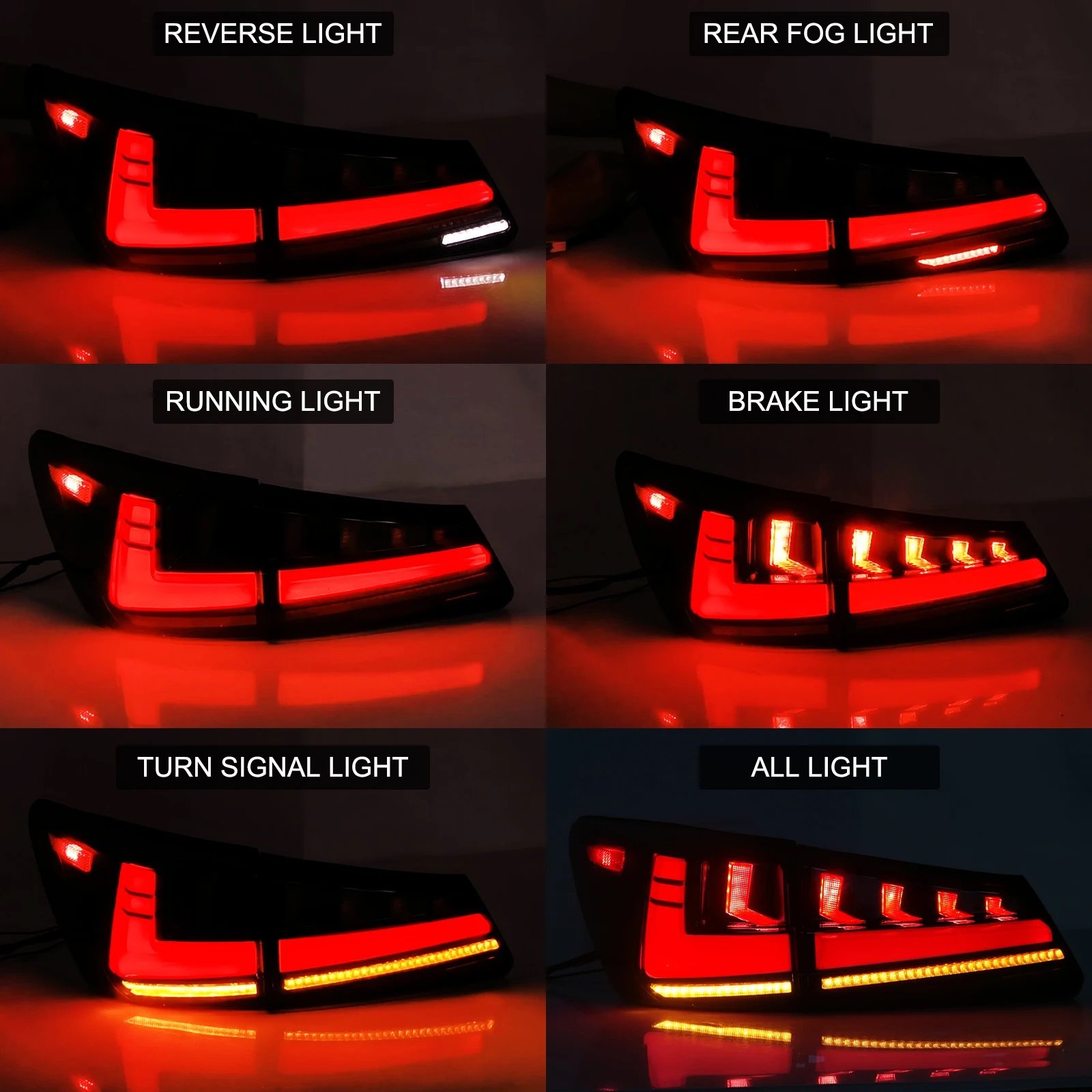 Automotive lighting system led tail light for Lexus ISF IS250 IS350 2006 2007-2012 led lights for car accessories