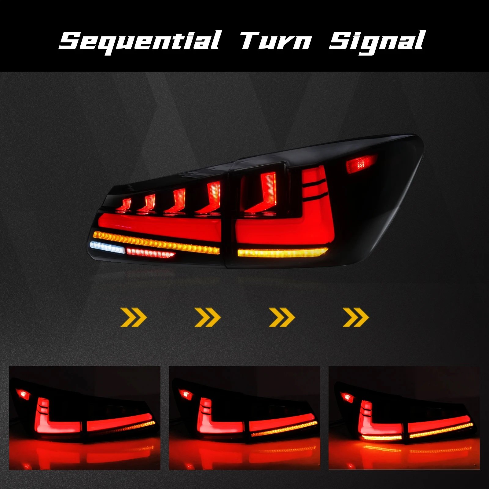 Automotive lighting system led tail light for Lexus ISF IS250 IS350 2006 2007-2012 led lights for car accessories