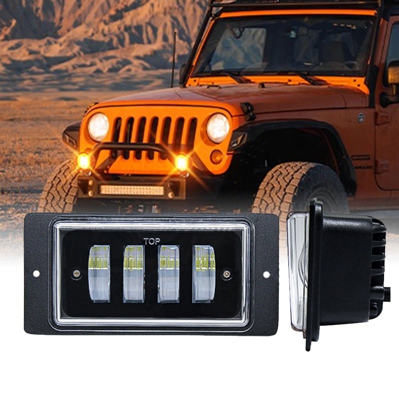 40W white yellow LADA led headlights Dual Color DRL fog lights Others Car Light Accessories para auto square led Working light