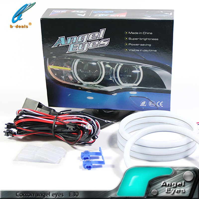SMD Cotton Halo Ring LED Angel Eyes Car Parts for BMW E30 E32 E34 for Other Car Light Accessories