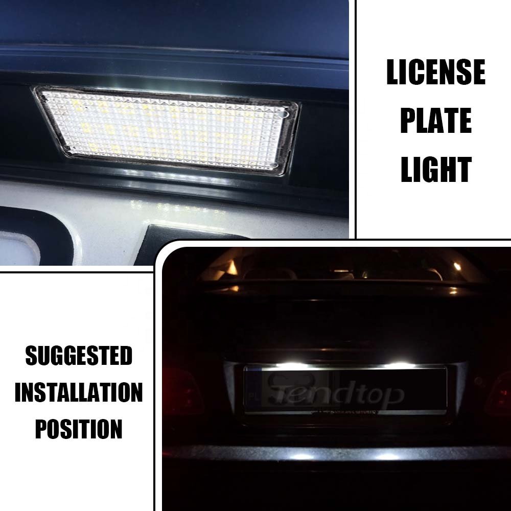 New License number Plate lamp For BMW E38 740i 740iL 750iL 7Series 1995-2001 12V SMD White Canbus License Plate lights