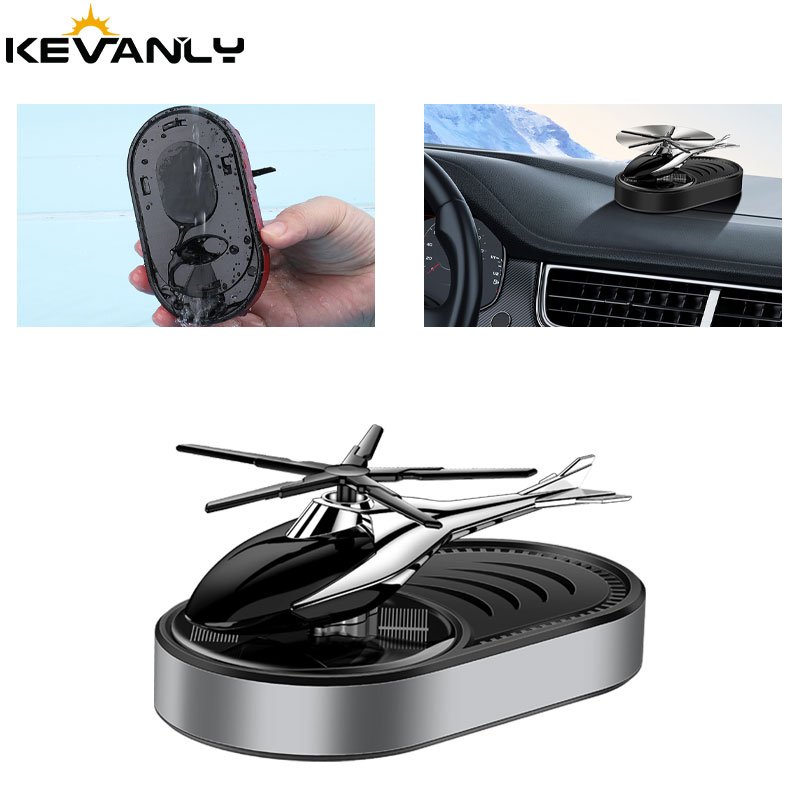 Solar Helicopter Designed Car Air Aromatherapy Freshener Perfume Aircraft for Car Fragrance Interior Decoration Accessories