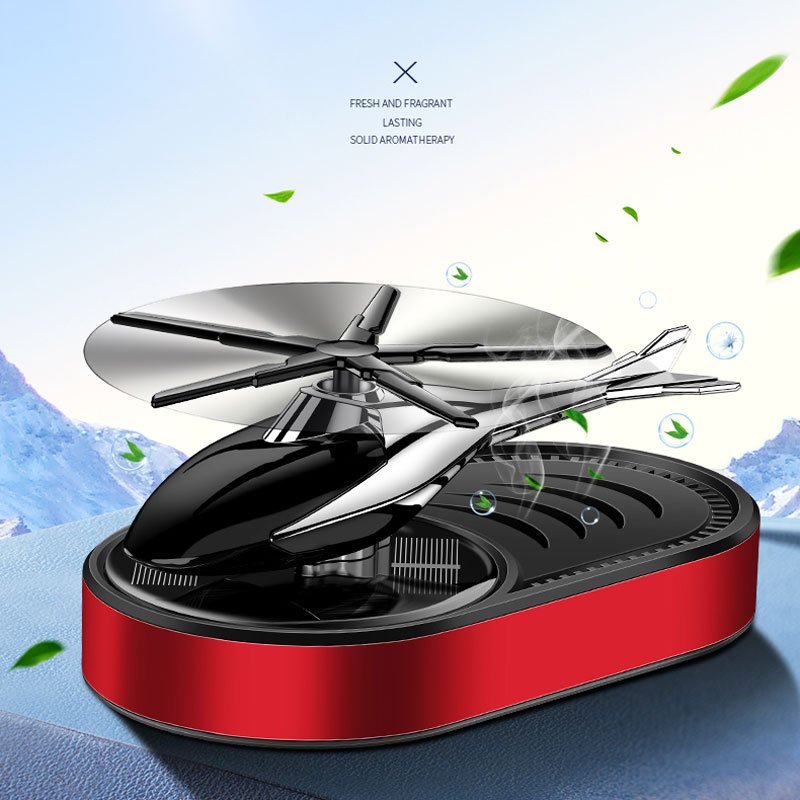 Solar Helicopter Designed Car Air Aromatherapy Freshener Perfume Aircraft for Car Fragrance Interior Decoration Accessories