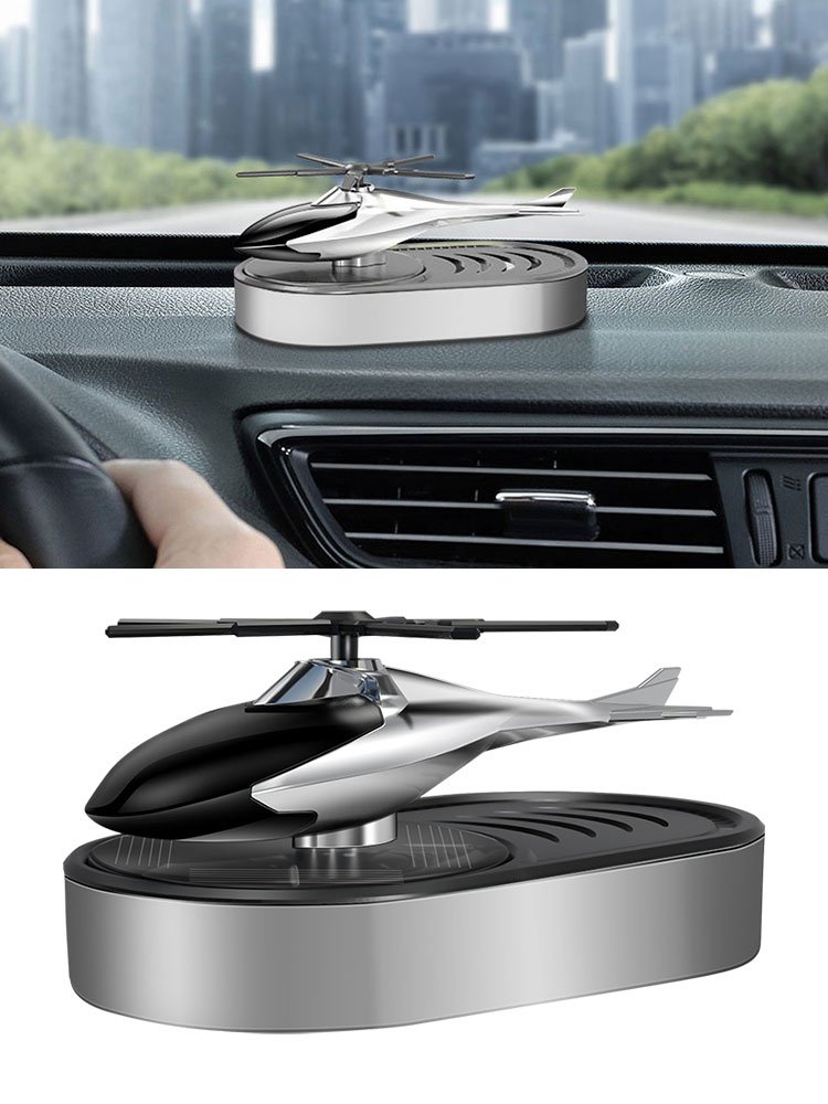 Solar Helicopter Designed Car Air Aromatherapy Freshener Perfume Aircraft for Car Fragrance Interior Decoration Accessories