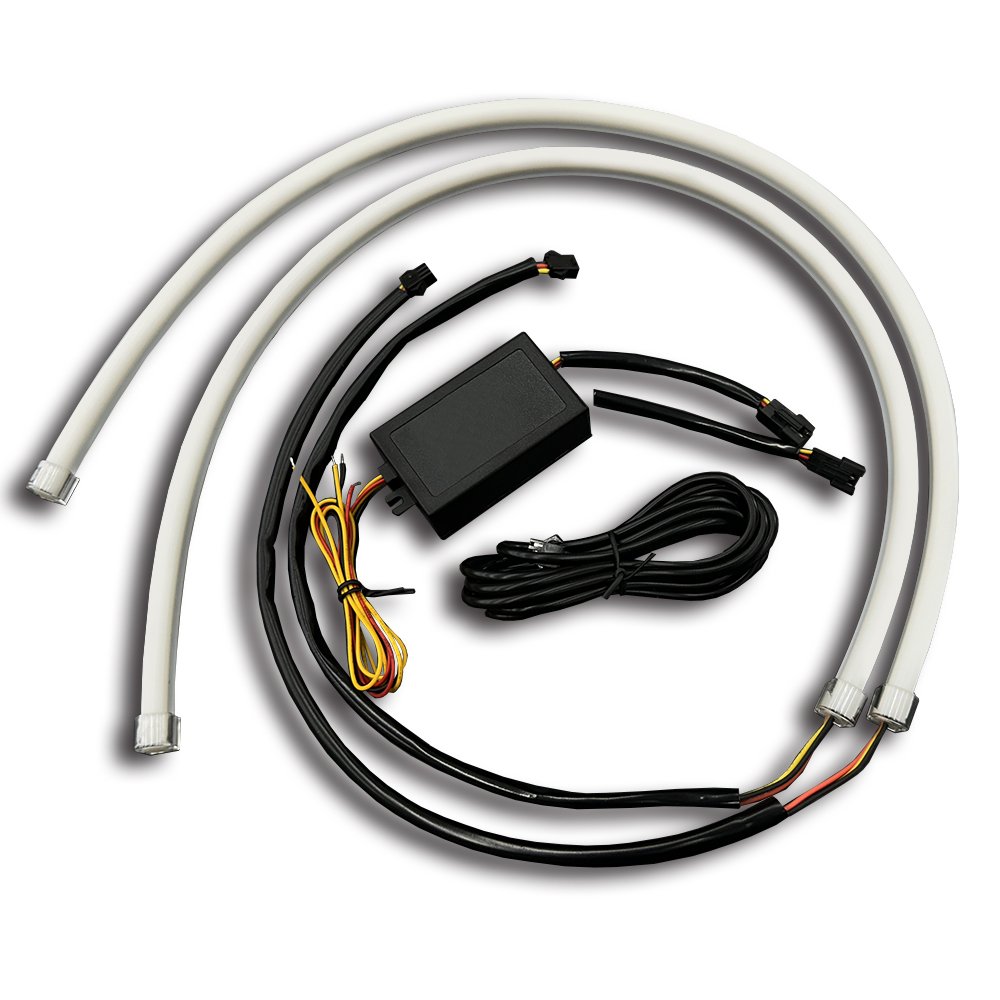 Best Selling Taiwan Brand 2Pcs Colorful RGB LED DRL Light Strip and Turn Signal Light Interior Car LED Lights