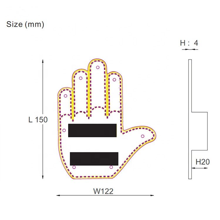 Other Car Light Accessories Middle Finger Car Light for Universal Automobile Window