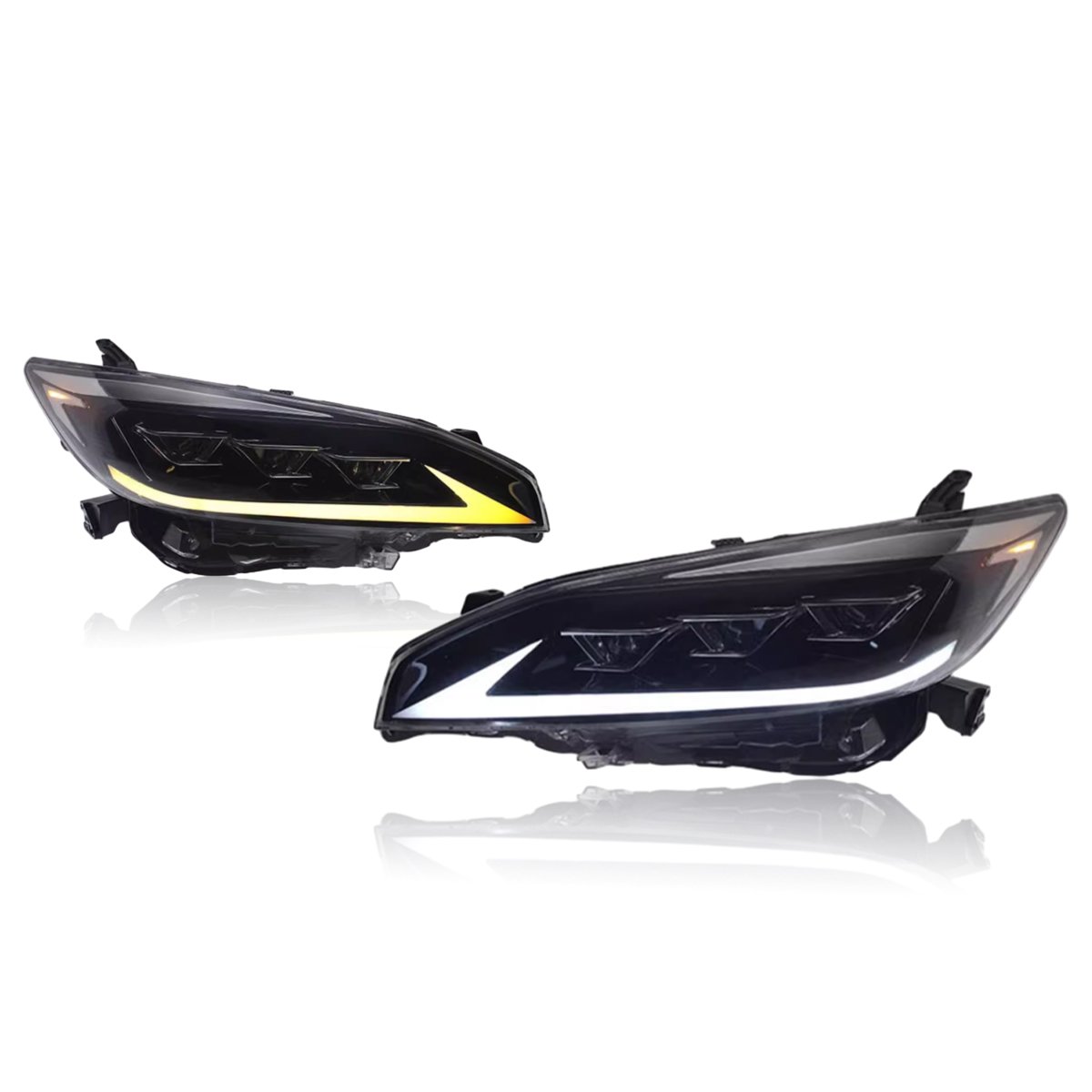 Car Headlights For Toyota Wish 2009-2015 LED Car Lamps Daytime Running Lights Dynamic Turn Signals Car Accessories