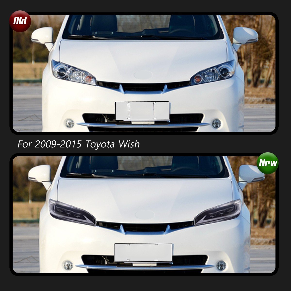 Car Headlights For Toyota Wish 2009-2015 LED Car Lamps Daytime Running Lights Dynamic Turn Signals Car Accessories