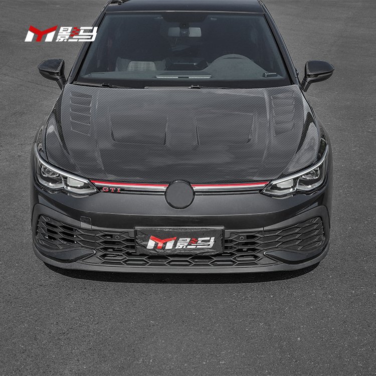KB Style Carbon Fiber Engine Hood For 2021 Vw Golf 8 Mk8 Gti Front Engine Car Hood