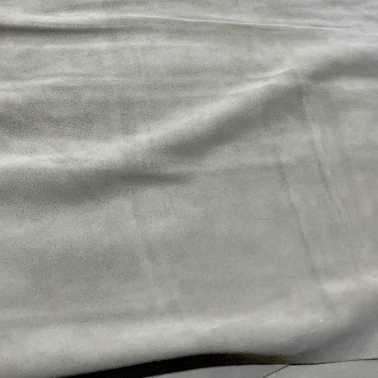 Stock Light Gray Cow Suede Leather for Men's Casual Shoes Belts Sofas Furniture Luggage Skirts-Finished Grain Split Patterns