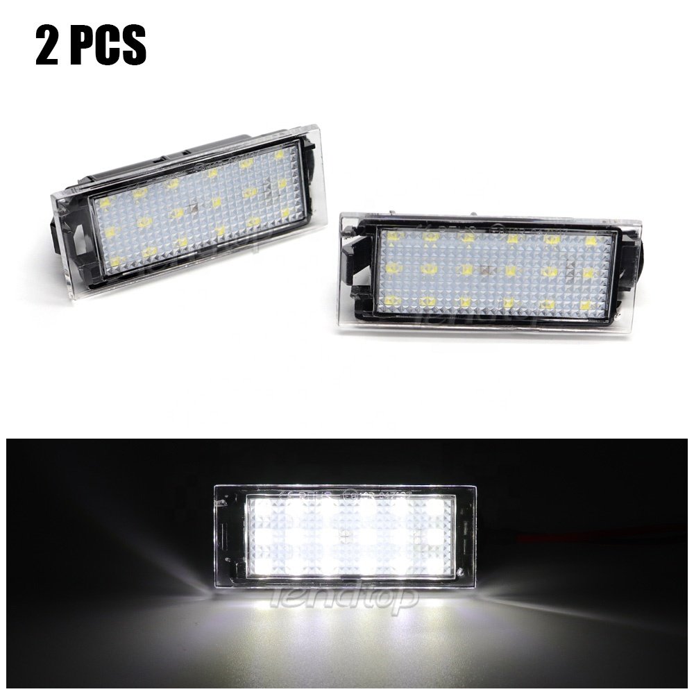 2Pcs Canbus LED Number License Plate Lights For Renault Megane 3 Clio Laguna 2 Twingo Master Satis No error 12V tail plate lamps