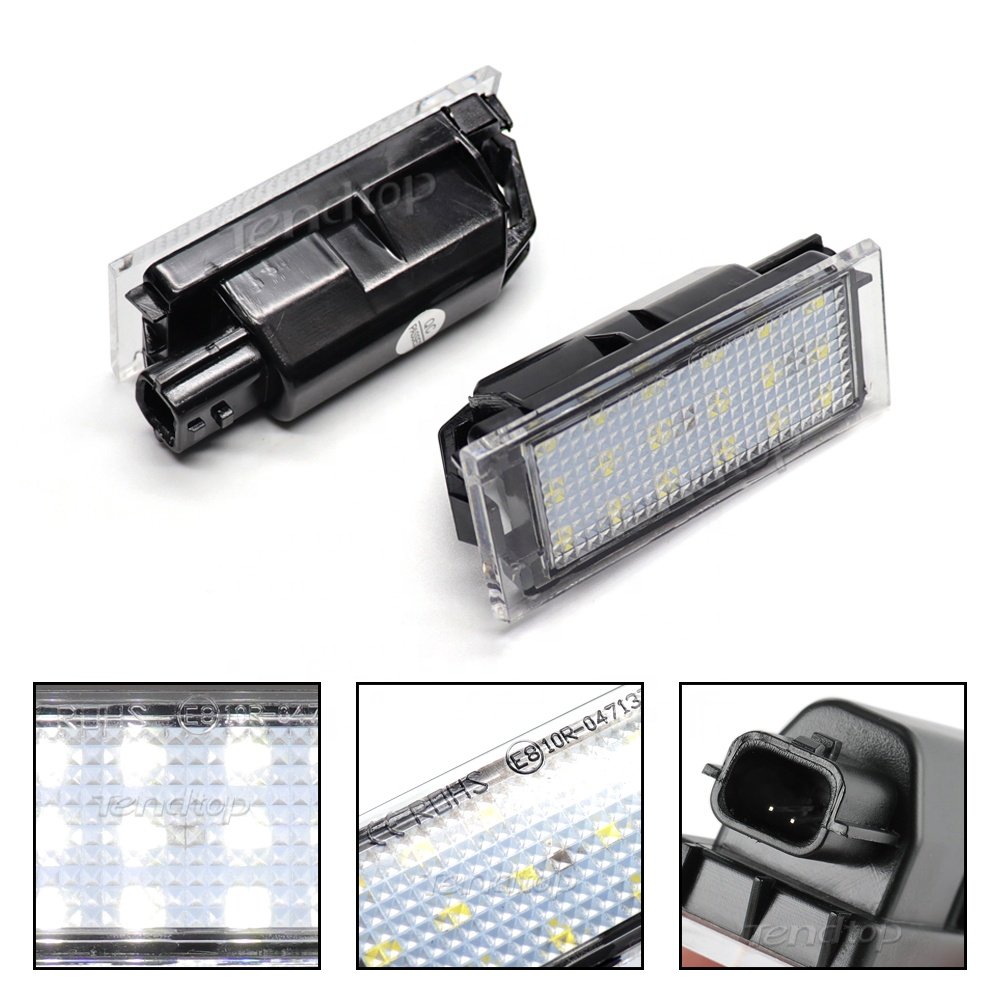 2Pcs Canbus LED Number License Plate Lights For Renault Megane 3 Clio Laguna 2 Twingo Master Satis No error 12V tail plate lamps