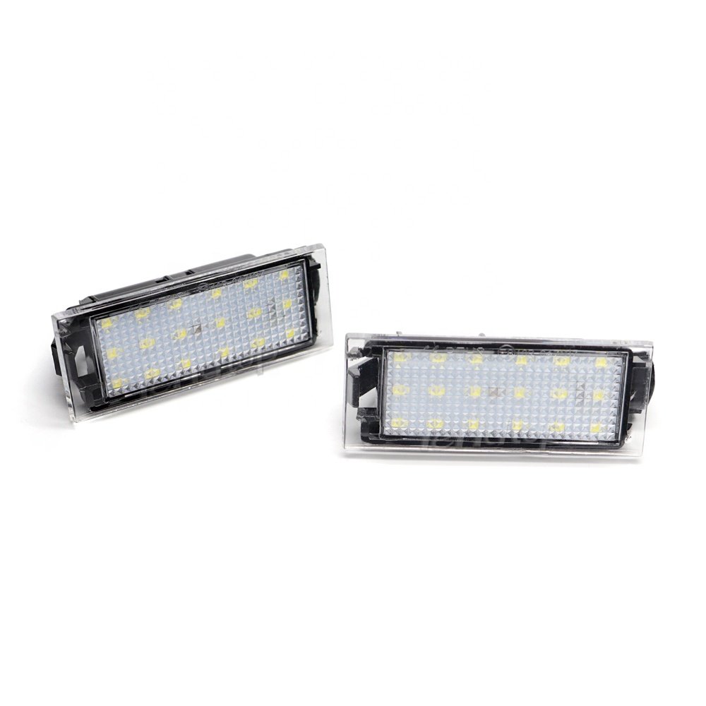 2Pcs Canbus LED Number License Plate Lights For Renault Megane 3 Clio Laguna 2 Twingo Master Satis No error 12V tail plate lamps