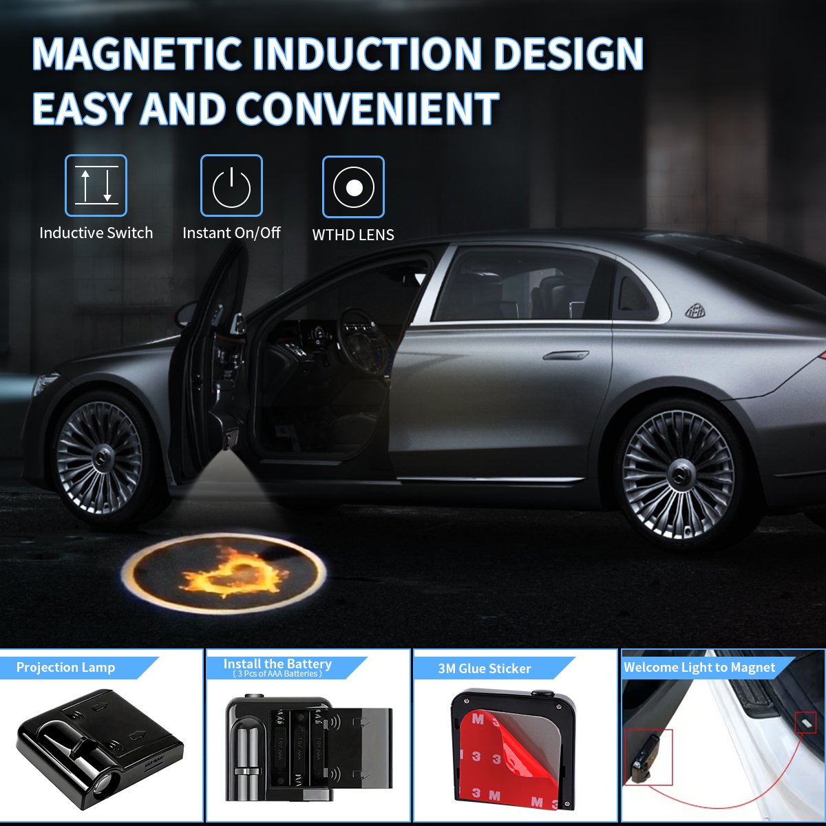 Other Car Lighting Accessories Interior Decorative Custom Logos Car Wireless LED Car Door Welcome Logo Light LED Projector Light