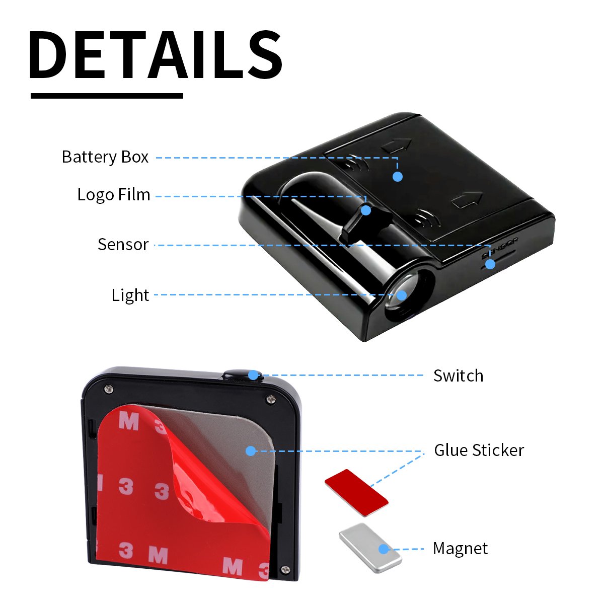 Other Car Lighting Accessories Interior Decorative Custom Logos Car Wireless LED Car Door Welcome Logo Light LED Projector Light